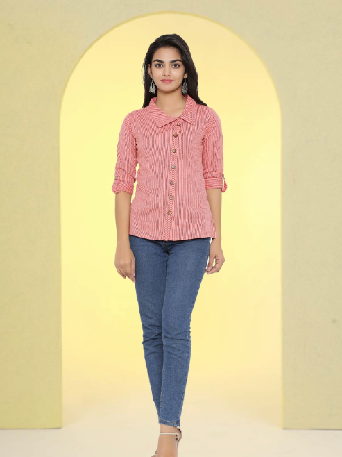 Casual Regular Sleeve Striped Top