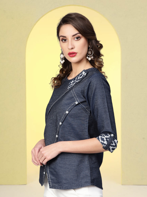 Denim Regular Tops (Blue)
