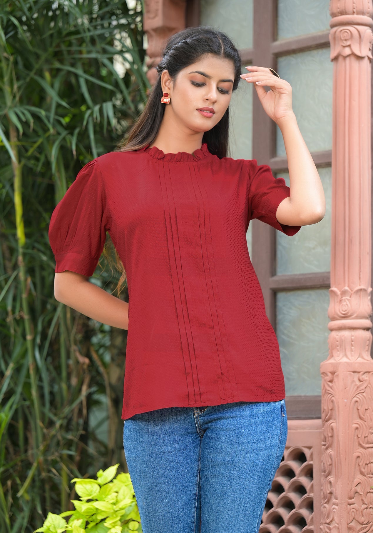 Rayon Dobby Designer Top