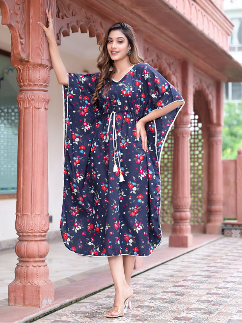 women geomatrical printed night suit blue 1