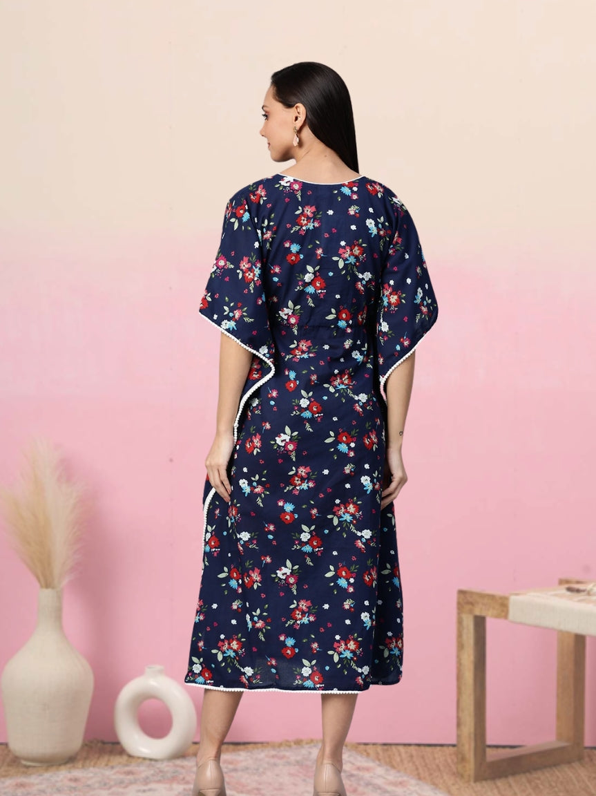 women cotton floral printed kaftan
