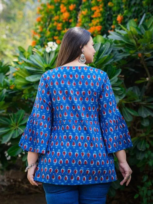 Cotton Geometrical Printed Regular Kurti