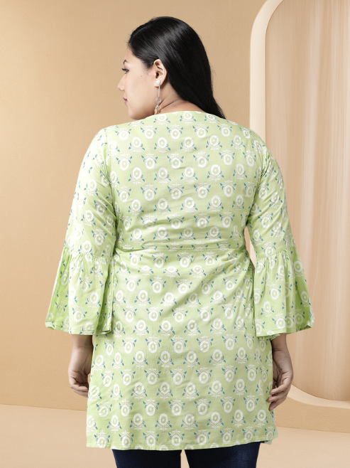 Cotton Geometrical Printed Regular Kurti