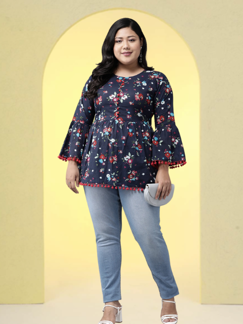 Cotton Geometrical Printed Regular Kurti