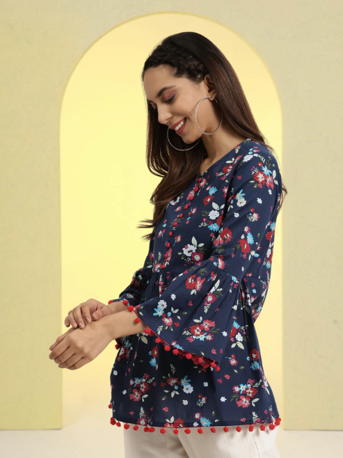 Cotton Geometrical Printed Regular Kurti