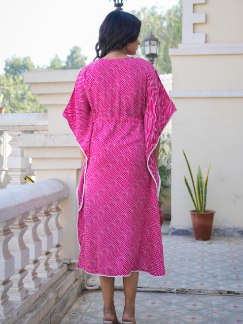 Fashion Plus Store Women's Rayon Bandhani Printed Kaftan