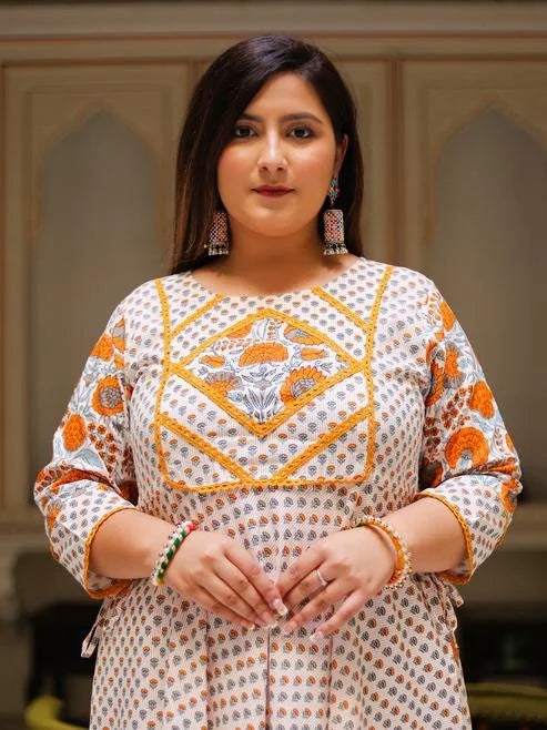 Fashion Plus Store Floral printed anarkali kurta