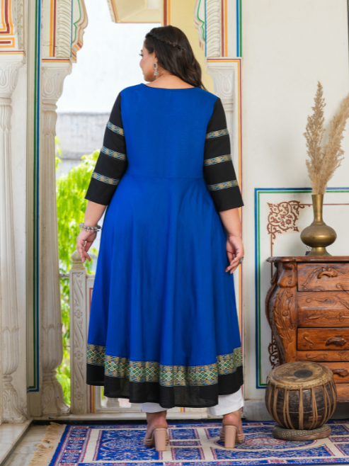 Blue Anarkali Kurti (Blue)