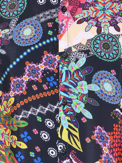 Fashion Plus Store Men's Polyester Tropical Printed Regular Shirt