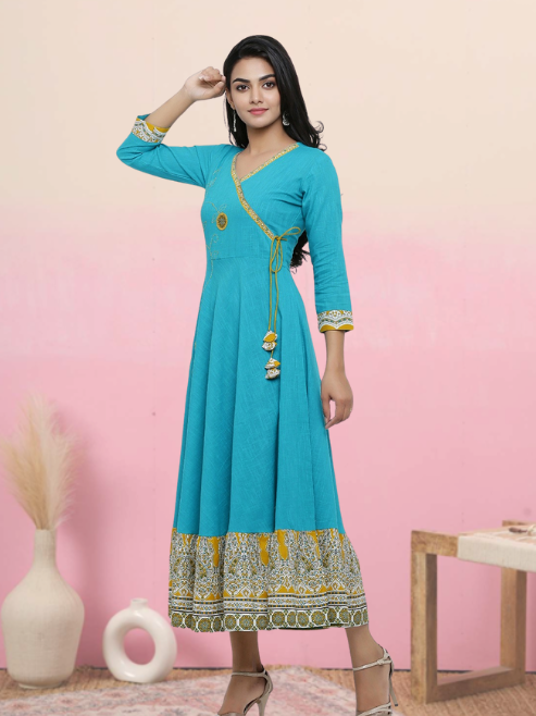 Patchwork Anarkali Kurta