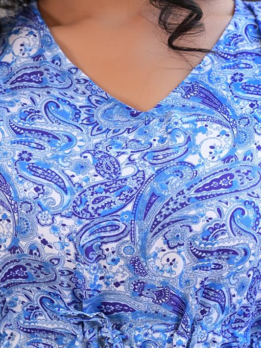 Polyester Digital Printed Kaftan Co-ord Set