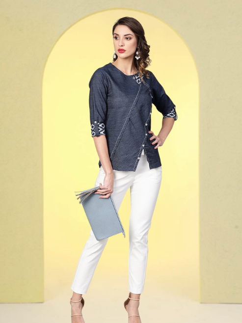 Denim Regular Tops (Blue)