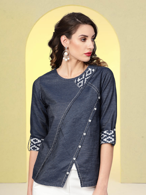 Denim Regular Tops (Blue)