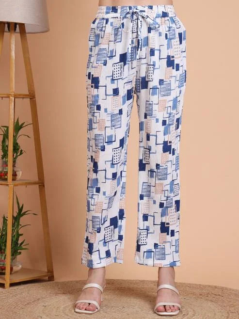 Geomatrical Printed Kaftan Night Suit