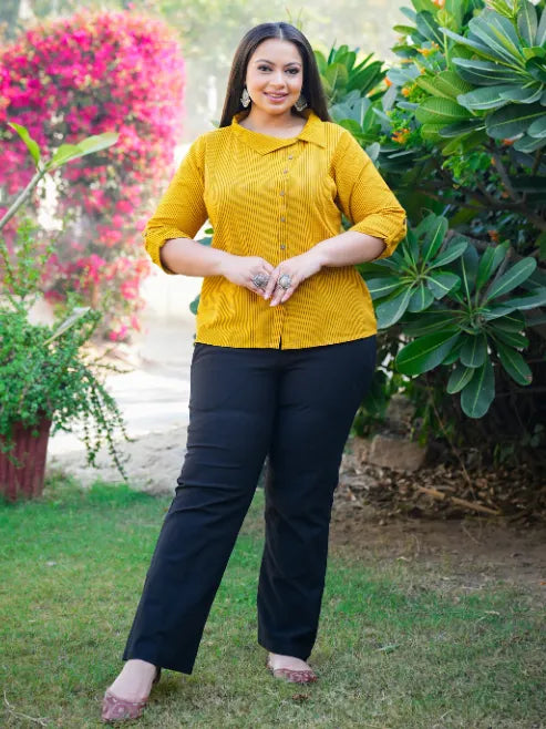 Casual Regular Sleeve Striped Top